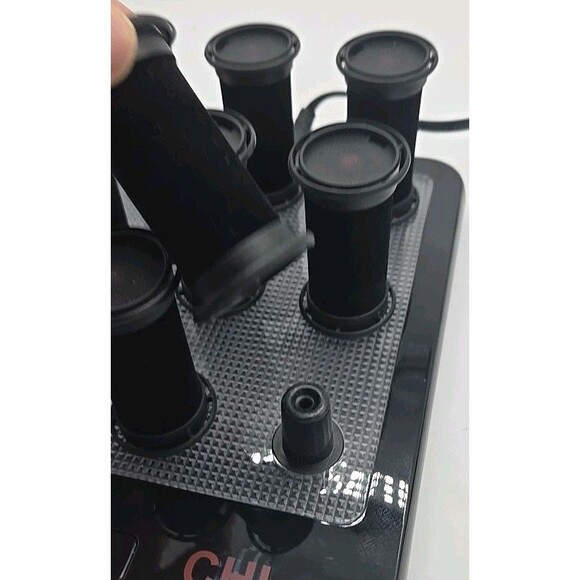 Chi Smart Magnify Ceramic 1" Hot Rollers Curlers Blue LED Platform & Case CS1104 - Picture 9 of 16